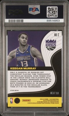 その他 panini flux keegan murray RC /10 PSA10 2022-23 Panini Flux Keegan Murray Incoming #2 Gold 3/10 Rookie PSA