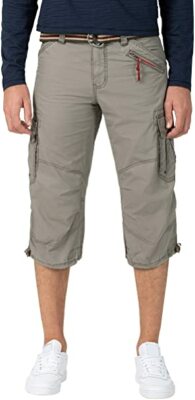 Timezone Herren Bermuda Shorts Miles Cargoshorts 3/4 (Military Grey 6168)