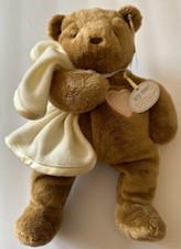 Eden Tender Tones 12  Bear W/Ivory Blanket Soothes W/Heartbeat Works NWT