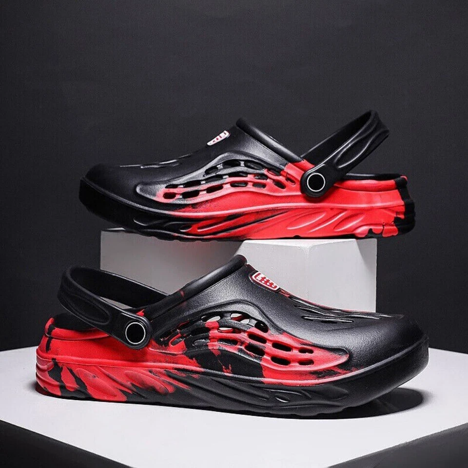 Hombres Sin cordones Jardín Mulas Zuecos Sandalias Deportivas Agua Playa Zapatillas Zapatos Talla EE. UU. Foto 4 de 4