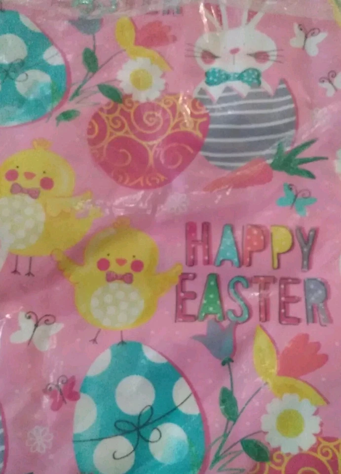 Tafford Scrub Top Plus Size 2X Happy Easter Bunny Cotton - Image 3 of 4