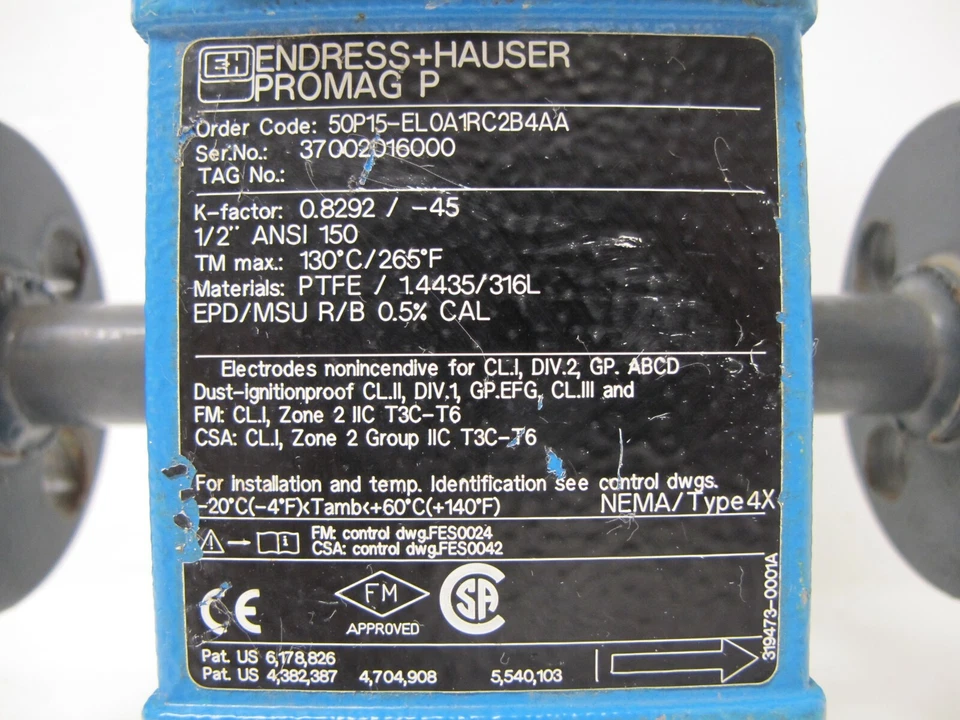 Endress Hauser PROMAG P 50P15-EL0A1RC2B4AA Flowmeter 1/2" + Flow Meter 1.5" 150 - Image 2 of 4