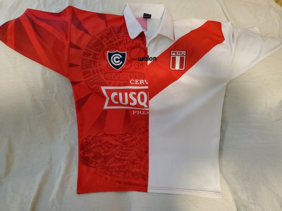 Vintage Walon Peru #15 Soccer Jersey Red & White Football | eBay
