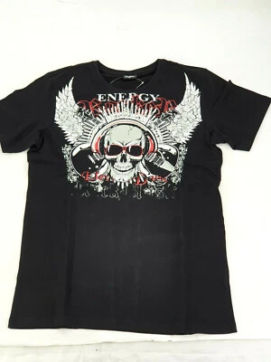 Buffalo rockiges Jungen T- Shirt schwarz Totenkopf Gr. 140/146 - Bild 1 von 2
