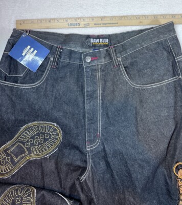 NWT Vintage Raw Blue Y2K Denim Boot Jean 38x33 JNCO Kikwear NWT Vintage Raw Blue Y2K Denim Boot Jean 38x33 JNCO Kikwear