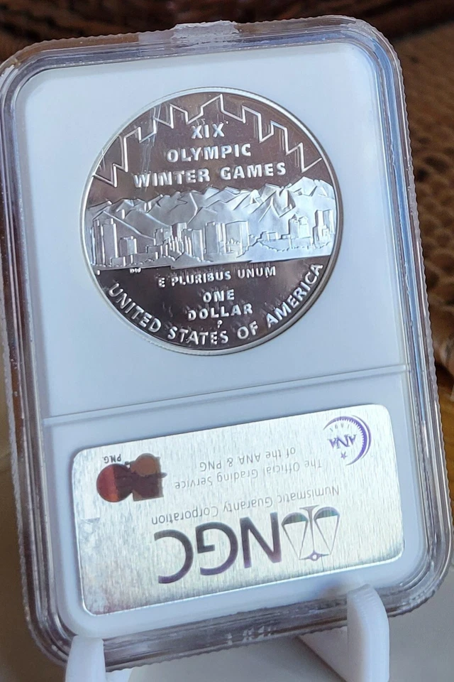 2002-P $1 Silver NGC PF69 Ultra Cameo WINTER GAMES OLYMPICS Proof Dollar - Image 2 of 2