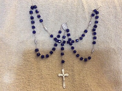 Papa Francisco Blessed 2/13/16 Rosary Royal Blue Basilica de Guadalupe MX