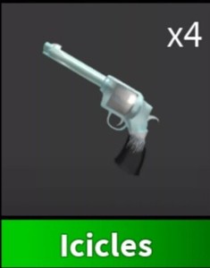 Details About New Murder Mystery 2 Mm2 Icicles Gun Roblox Virtual Item Rare - gun codes for roblox murder mystery 2