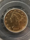 1881  Liberty head $ 5 dollar  Gold Coin   half eagle PCGS Genuine