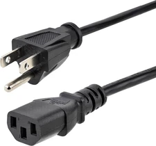 StarTech.com 25ft (7.6m) Computer Power Cord, NEMA 5-15P to C13, 25 ft, Black 