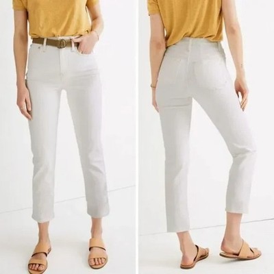 Madewell Classic Straight Jean Tile White Denim Sz 30 Basic Prep