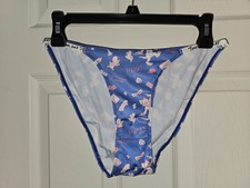 Vintage Cartoon Super Soft String Bikini Panties. Size Large