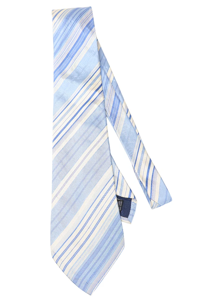 Галстук мужской ENRICO COVERI один размер синий в полоску заостренный чистый шелк - Изображение 2 из 4