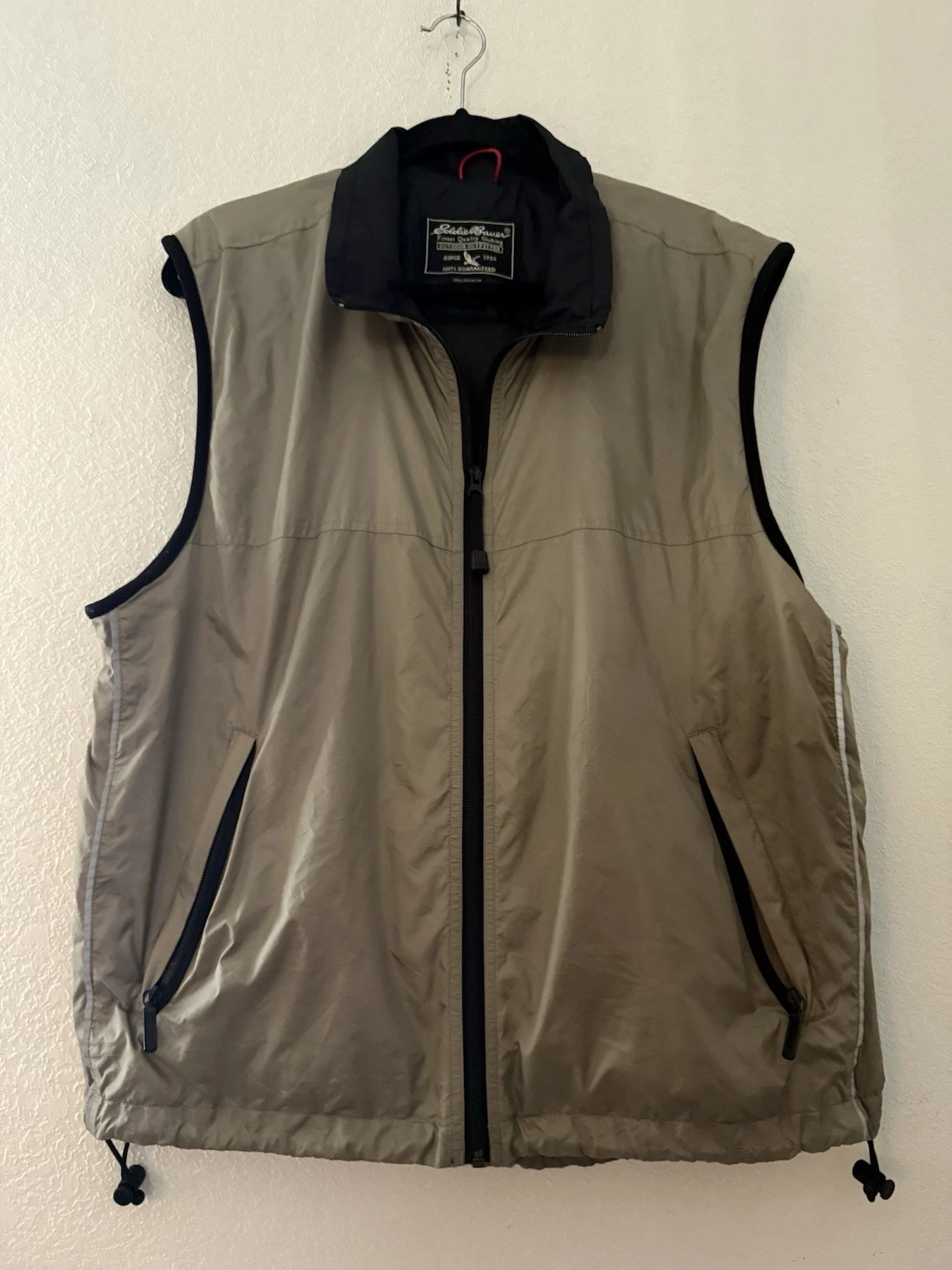 Eddie Bauer Outdoor Outfitter Mens Full Zip Nylon Mesh Lined Vest | Sz. M