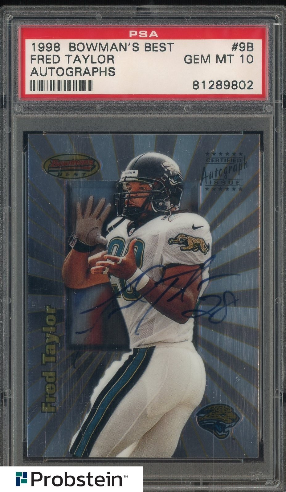 Fred Taylor Bowman's Best Autographs #9B Base