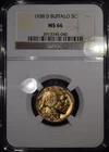 1938-D Buffalo Nickel "NGC MS66" *Free S/H After 1st Item*