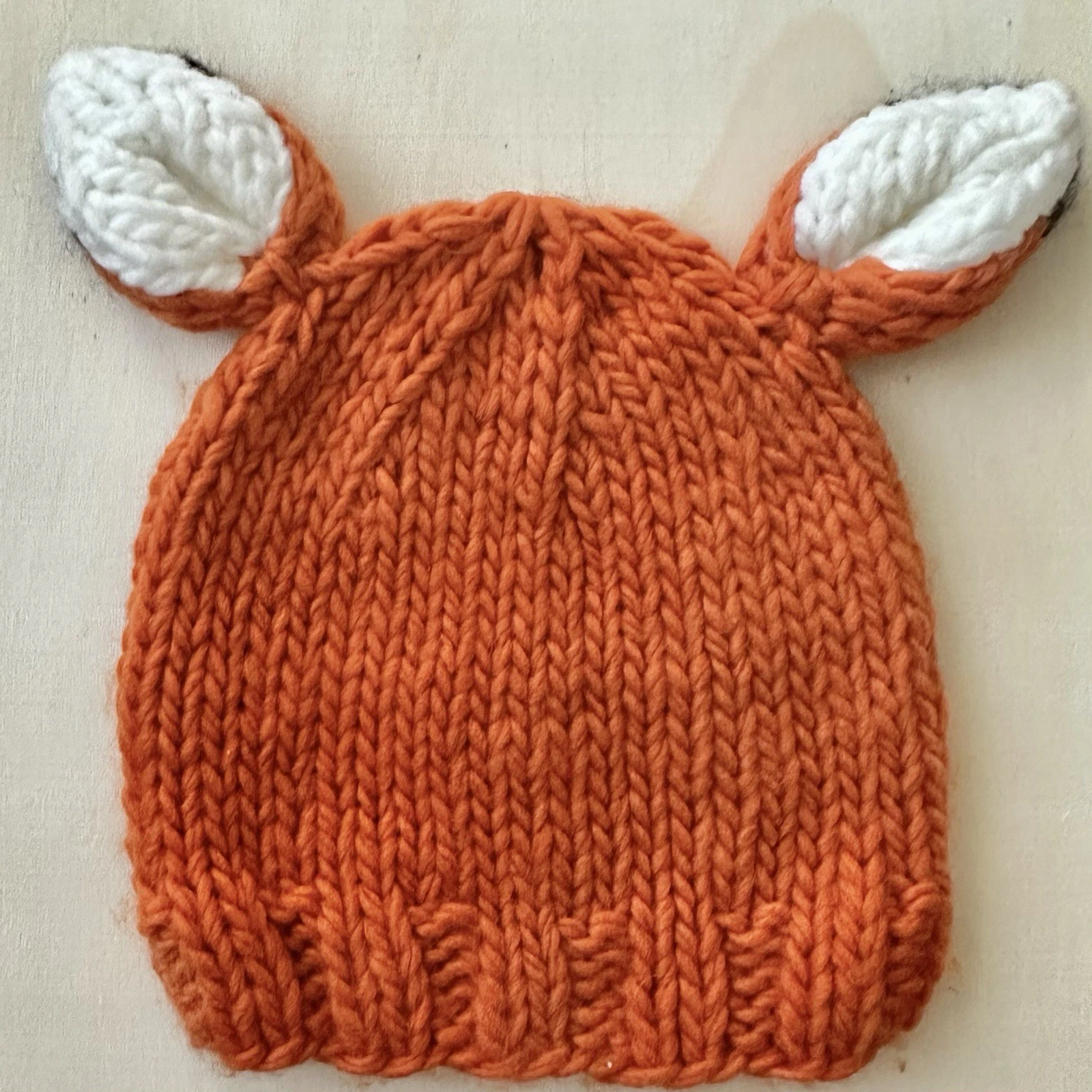 The Blueberry Hill Rusty Fox Knit Hat, Orange 3-13 months XS - Baby Infant Photo