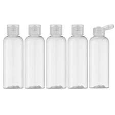  3.4Oz Travel Bottles with Flip Cap (5 Pcs) Empty Dispenser Container Clear1