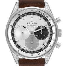 Zenith Chronomaster Original 38mm Steel Diamond Ladies Watch 16.3200.3600 Card