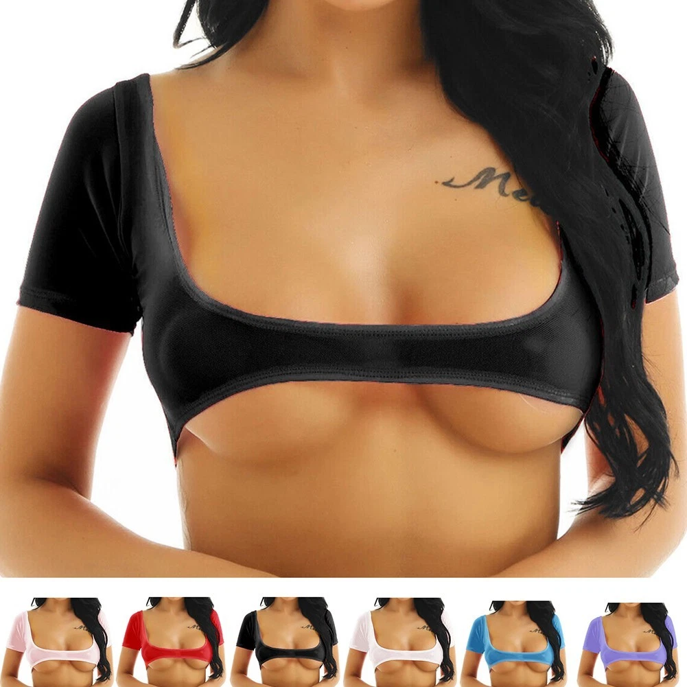 Maglietta corta, trasparente, senza maniche, casual, con maglia a rete trasparente, top da donna, in pizzo nero, bianco, S