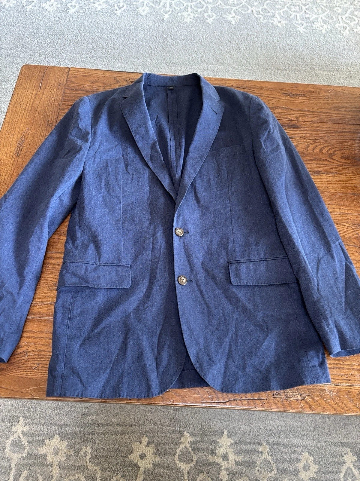 J. Crew Ludlow Somelos Blazer Men’s Navy Blue Cotton Stretch Portugal Size 38R