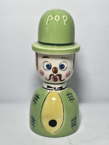 Vtg Relco Japan Athropomorphic Ceramic Salt/Pepper Shaker Double Egg Cup "Pop"