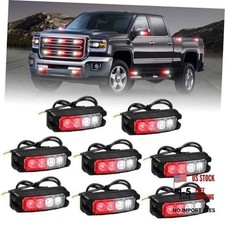 8pcs Sync Grill Emergency Lights 32 Led Red White Firefighter Lights Redwhite 8pcs Sync Grill Emergency Lights 32 Led Red White Firefighter Lights Redwhite