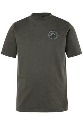 JP 1880 Herren große Größen T Shirt Halbarm Print Badge Vintage Look 846160