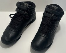 Reebok Classic Freestyle Hi Women s 8bBlack High Top Hook Loop Sneakers