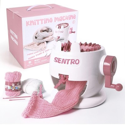 Hand Crank Knitting Machine 22 Needles Weaver Loom Kit for Beginners & Kids DIY