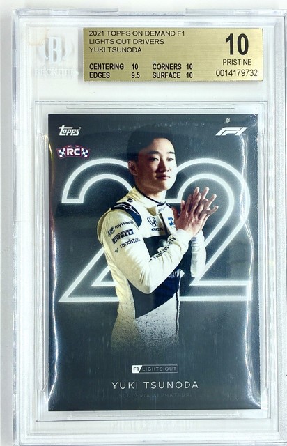 2021 Topps On Demand F1 Lights Out Drivers Yuki Tsunoda Beckett 10 Pristine