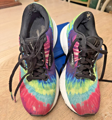 Brooks Launch 7 Rock N Roll Marathon Tie Dye Women's Size 9 shoes Wear spot