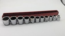 11 PC  MAC TOOLS 3/8 DRIVE SHALLOW VINTAGE SO...