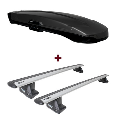 Dachbox Thule Vector Alpine + Dachträger Thule für Nissan Note Typ E12 neu