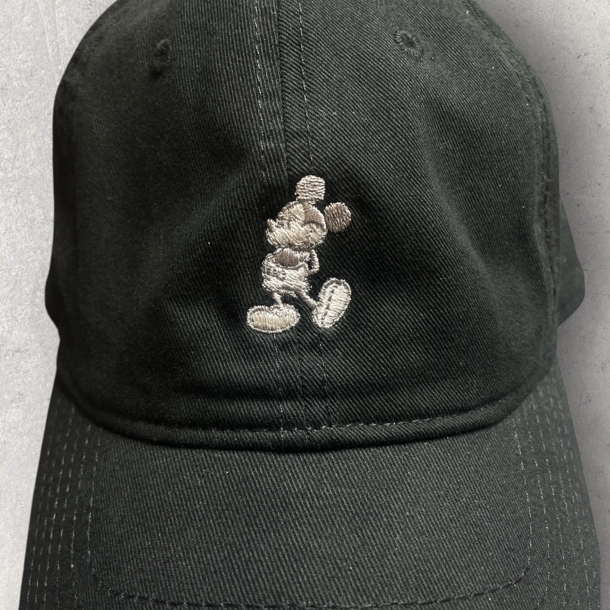 DISNEY Black Embroidered Baseball Cap Disney Interactive RARE Promotional Item Disney Mickey Mouse Hat Adult Baseball Cap w/ Ears Black  main image 2