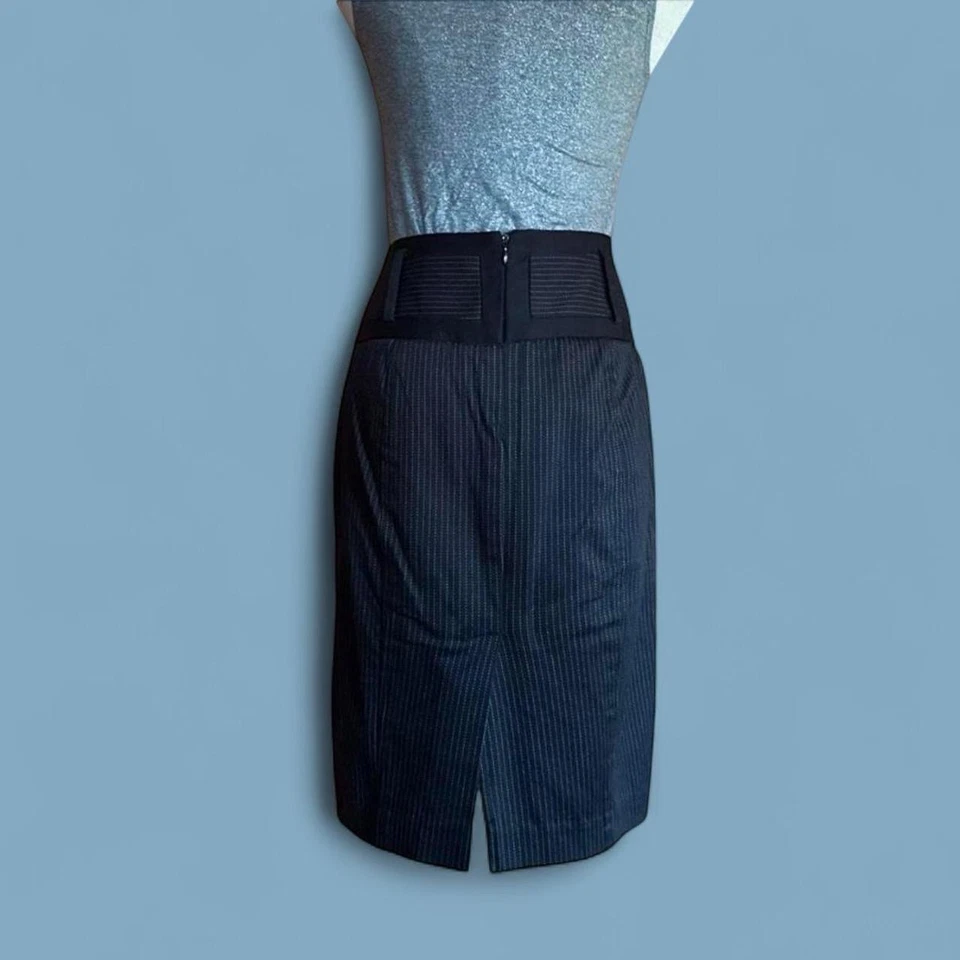 Falda lápiz Y2K Stitch PinStripe Mob Oficina Sirena Trabajo Negocios Salir 26 Foto 3 de 4