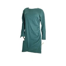 Nine West, Ribbed Knit Shift Dress, Emerald Green, Size XXL