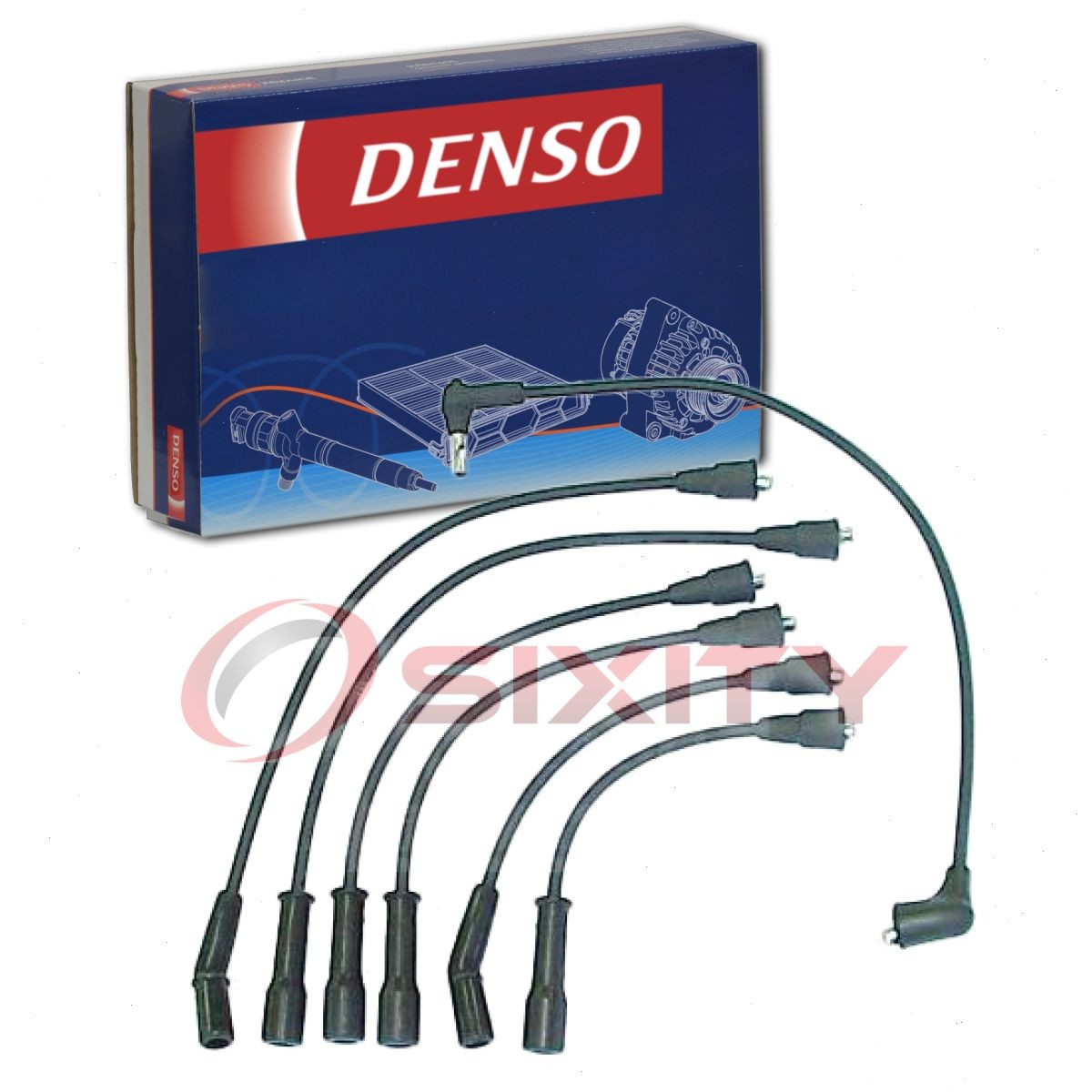 Denso Spark Plug Wire Set for 1990-1992 Toyota Land Cruiser 4.0L L6 Ignition wg