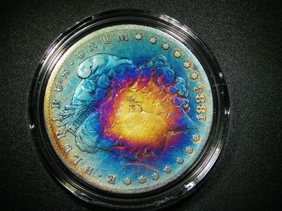 1883-S MORGAN SILVER DOLLAR BEAUTIFUL TONED EF DETAIL COLLECTOR GRADE COIN M-917 - Image 3 of 4