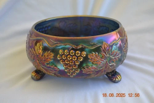 Fenton carnival glass Vintage fernery----blue