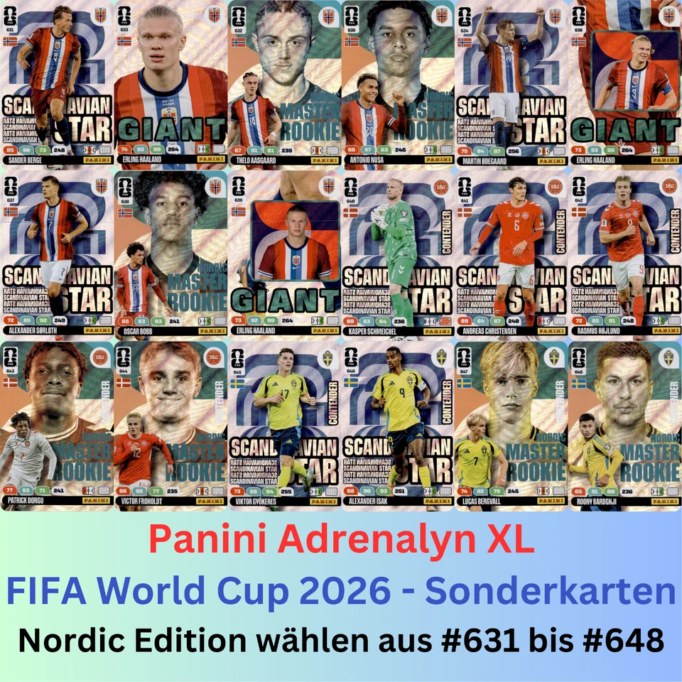 Panini Adrenalyn XL FIFA World Cup WM 2026 - NORDIC EDITION 631 - 648 aussuchen - Bild 1 von 1