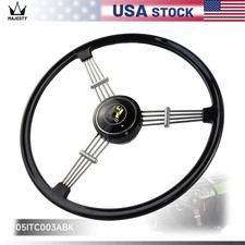 Retro Classic Car Modified Steering Wheel 400mm For Porsche 356 356abc Black Retro Classic Car Modified Steering Wheel 400mm For Porsche 356 356abc Black