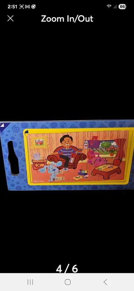 P3-053C1 Melissa & Doug Blue's Clues & You! Juego de rompecabezas magnético TakeAlong Foto 4 de 4