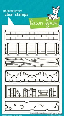 Lawn Fawn, clear stamp, simply celebrate hangouts