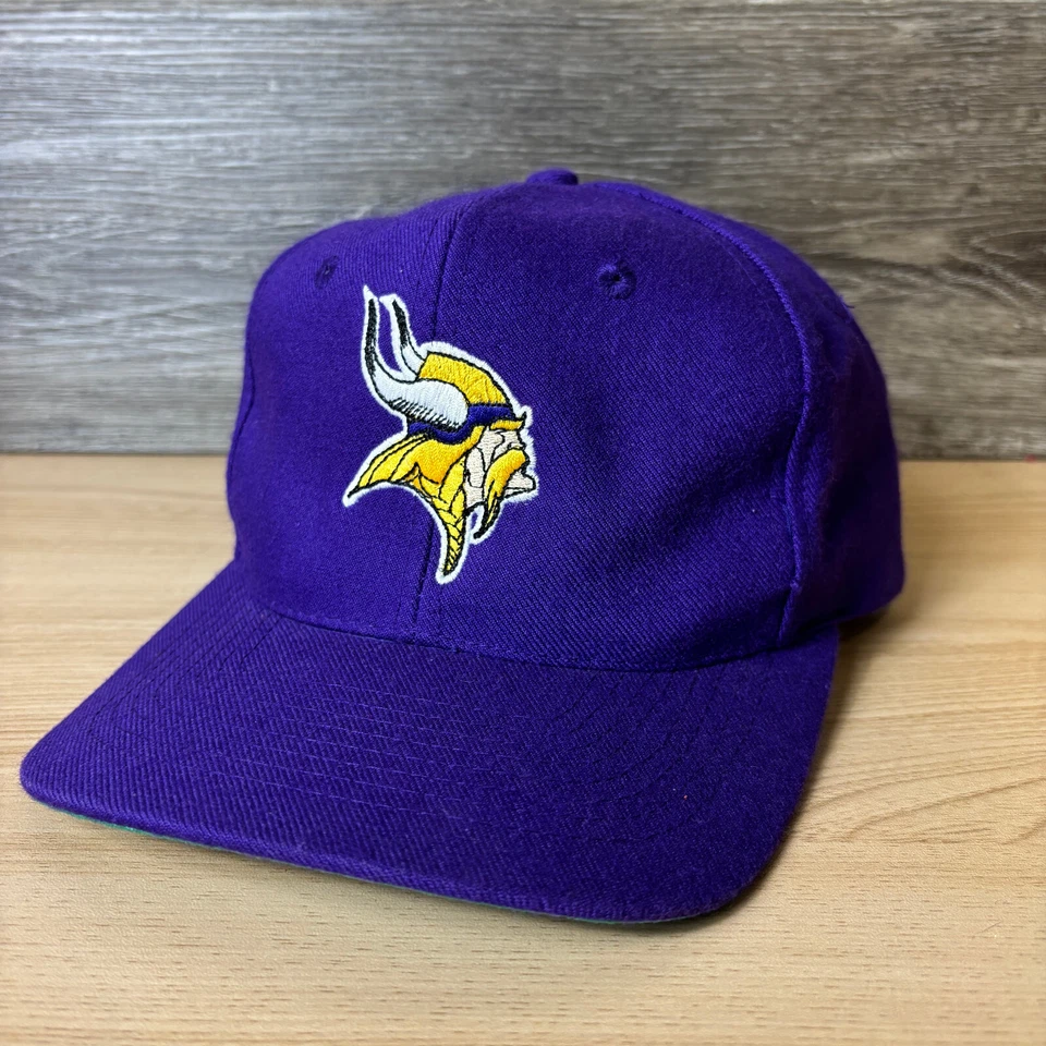 Vintage Minnesota Vikings Hat Cap Snap Back Purple Wool Blend Twins Enterprise - Image 3 of 4