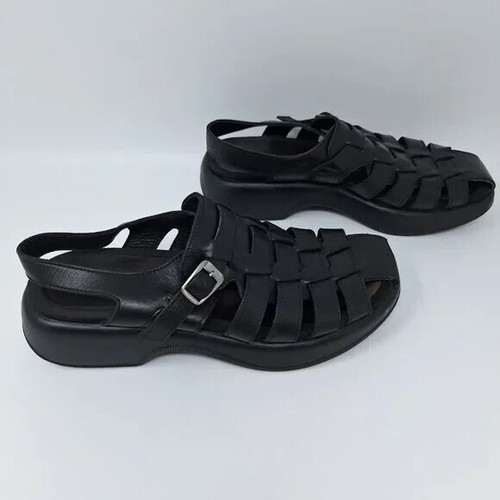 Dansko Leder Sandalen Damen schwarz Riemchen Fersenriemen Damen 40 US 10-10,5 - Bild 4 von 15