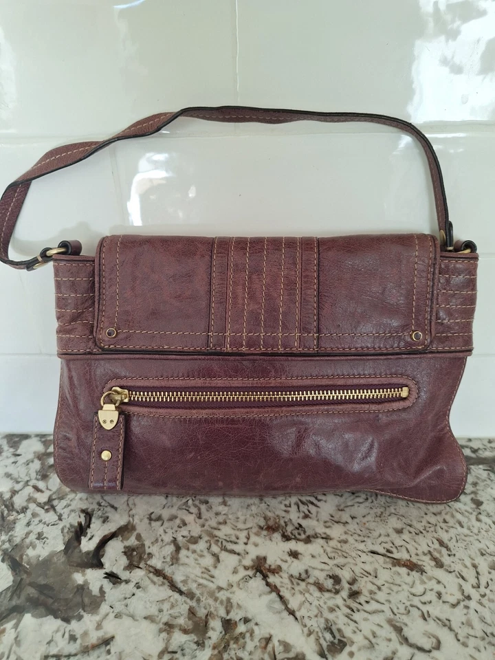 Bolso de Mano Juicy Couture Ciruela Gator Grano Cuero Foto 2 de 4