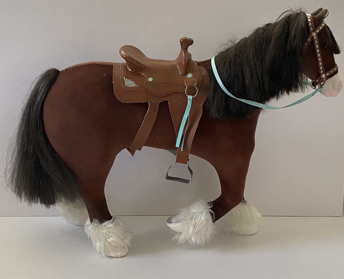 Retired American Girl Prancing Clydesdale Horse 2014 BKH36 With