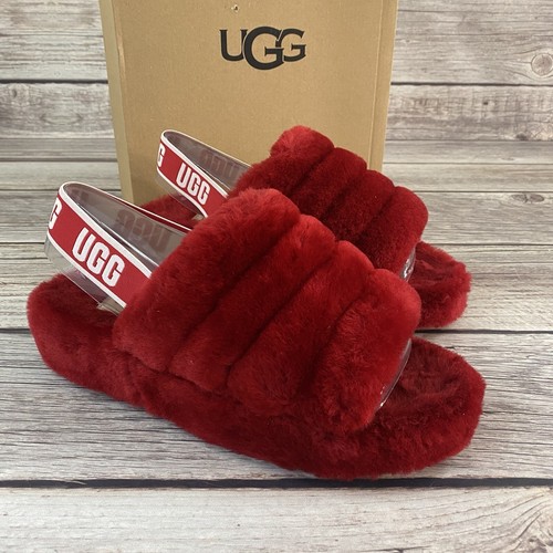 Ugg Fluff Yeah Slide Ribbon Red / 9