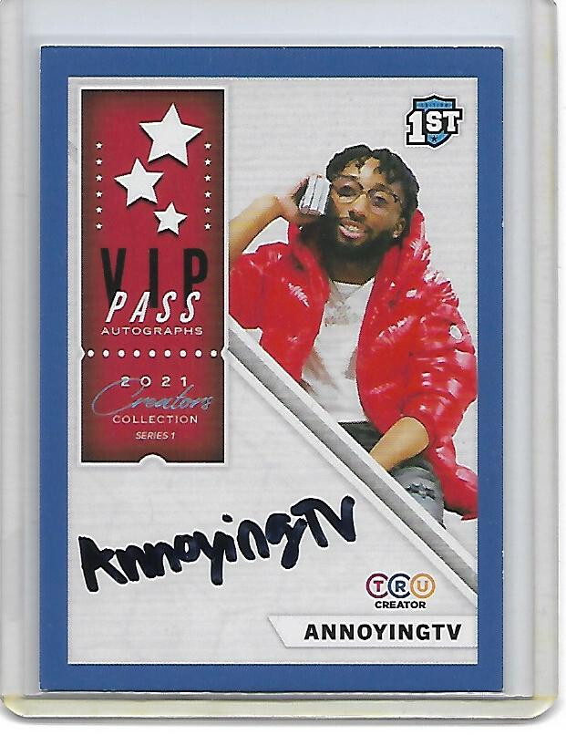 ANNOYINGTV 2021 Tru Creator VIP Pass Signature On Card Auto RC